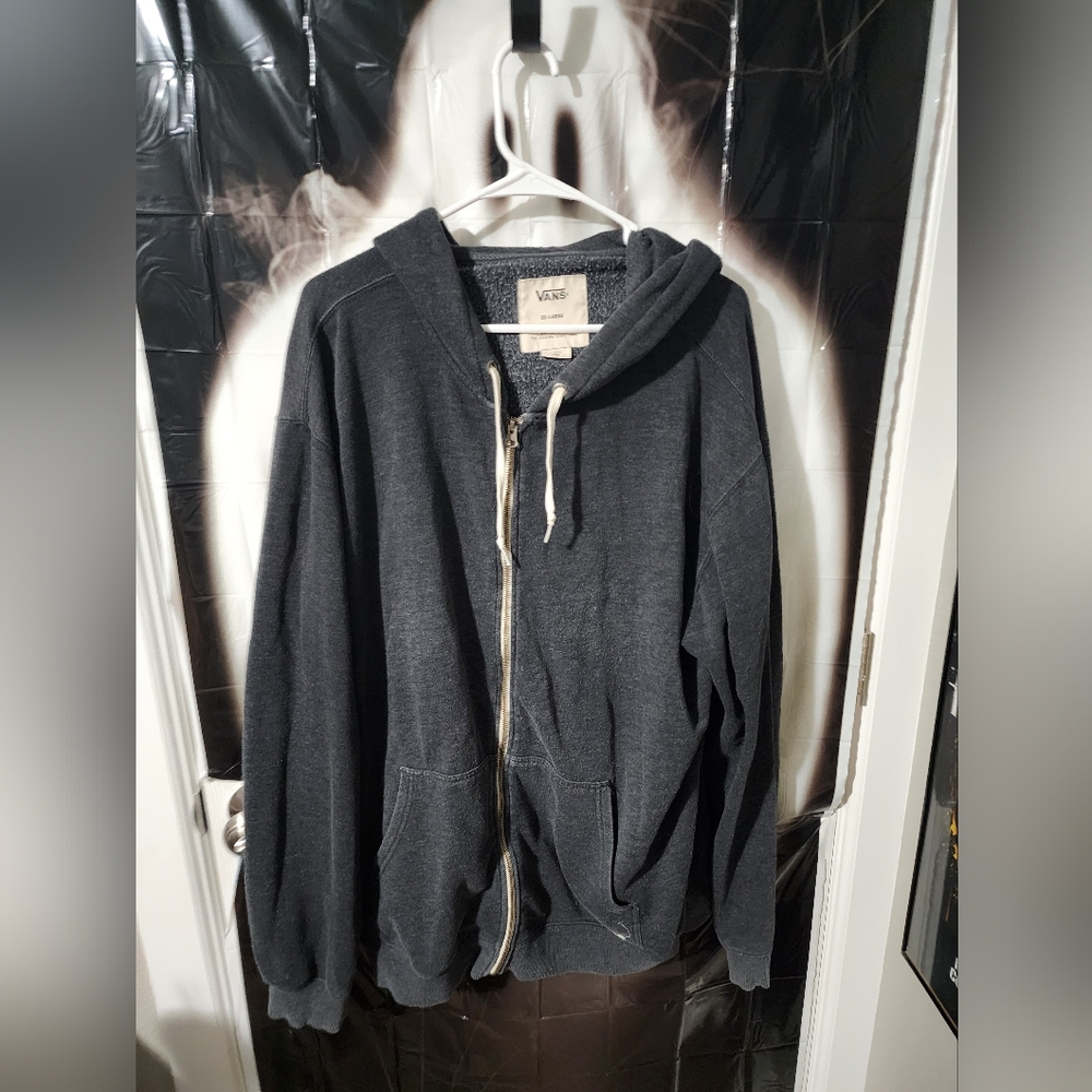 Vans 2xl zip up hoodie grey